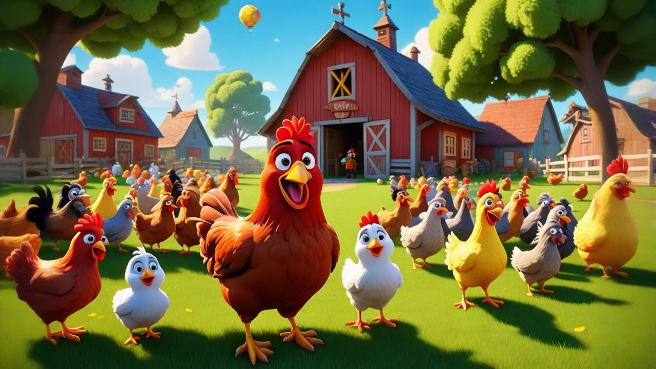 Seven Cheeky Chickens Learn to Rhyme | Fun Rhyming Song for Kids | Baby ...