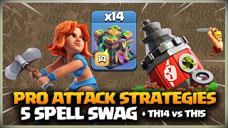 5 Spell Swag! Th14 Valkyrie Attack strategy! Th14 vs Th15 Blizzard LaLo & More in Clash of clans coc