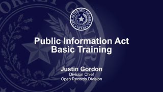 Public Information Act Training Video