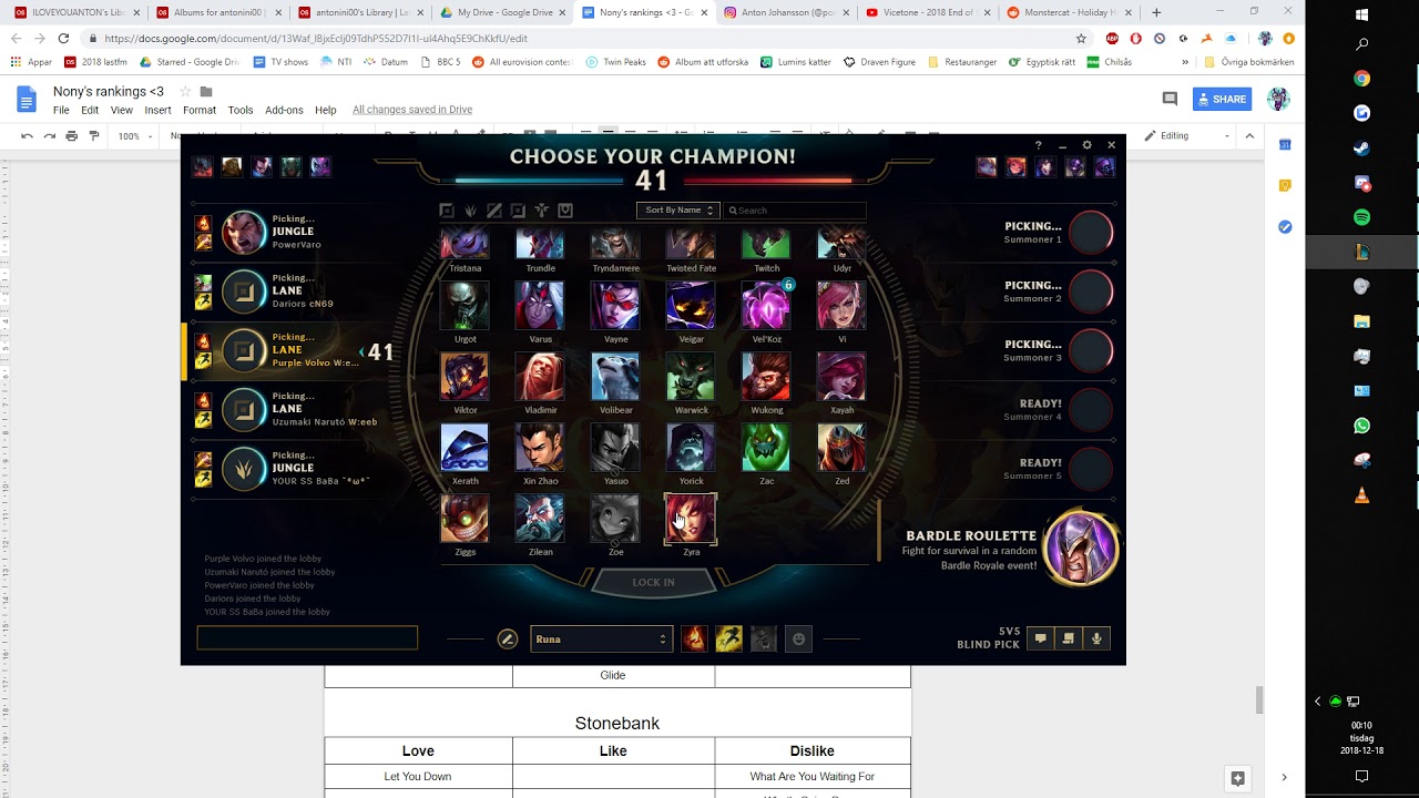 Play Lissandra... Play Darius... Play Urgot... Play Xin Zhao...