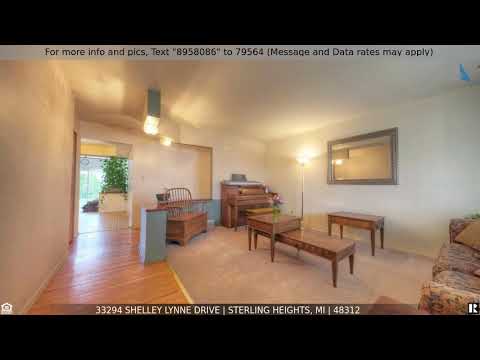 33294 SHELLEY LYNNE Drive, Sterling Heights, MI home video tour