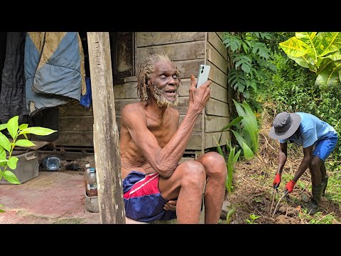 Uncle Dickie was in conversation over the phone with @Auntie-P-tv || Replanting Yuca/cassava 