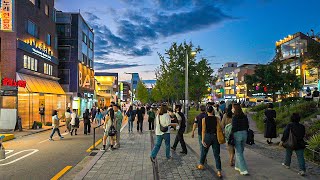 Seoul Friday Night Walk on Yeonnamdong Street | Ambience Sounds Korea 4K HDR