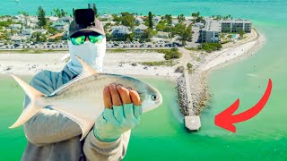 EPIC Pompano Fishing Off Busy Florida Beach Jetty (Limited Out)