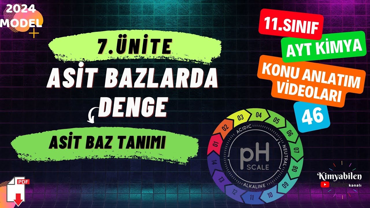 Asit baz tanımları - BRÖNSTED-LOWRY ASİT VE BAZ TANIMI - 11. Sınıf KİMYA - AYT KİMYA