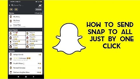 How to send snap to all by just one click | Snapchat