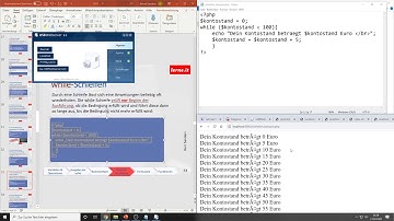 04.4 PHP Kontrollstrukturen WHILE FOR DO Schleifen