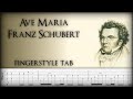 Guitar tab ave maria  franz schubert