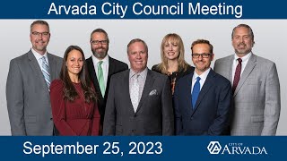 Arvada City Council Meeting - September 25, 2023