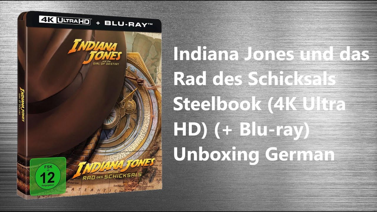 Indiana Jones und das Rad des Schicksals Steelbook (4K Ultra HD) (+  Blu-ray) Unboxing German 