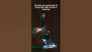 Burning Aluminum foil with Supercapacitor