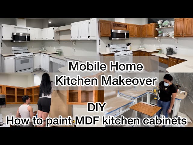 Kitchen makeover on a budget, Less than $100 mobile home kitchen makeover