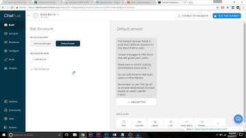 Building a Facebook Chatbot in Chatfuel Welcome MessageDefault Answer Blocks