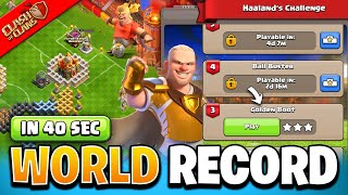 How to 3 Star Golden Boot Haaland Challenge in 40 Seconds in Clash of Clans | Coc New Event Attack