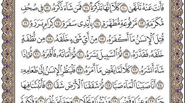 تلاوة رائعة سورة عبس  مكتوبة الشيخ / العيون الكوشي www.qoranet.net
