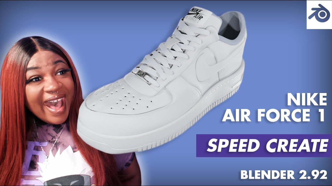 Speed Create Nike Air Force 1 in Blender 2.92 | Ebonix Creates - YouTube