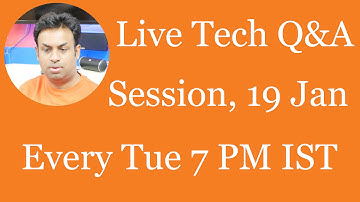 #114 Live Tech Q&A Session with Geekyranjit - 19 Jan 2016