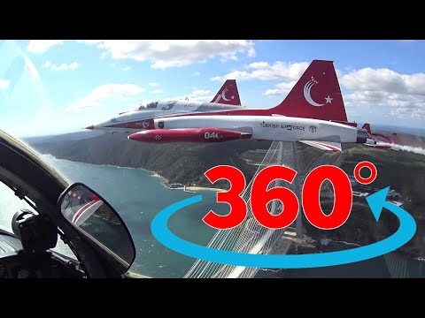 Türk Yıldızları ve THY İstanbul Uçuşu - 360 Derece Videosu