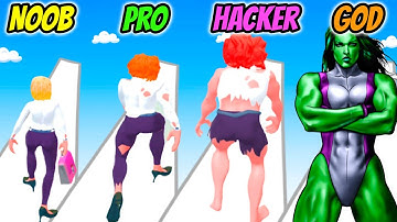 Angry Run 3D - NOOB vs PRO vs HACKER vs GOD