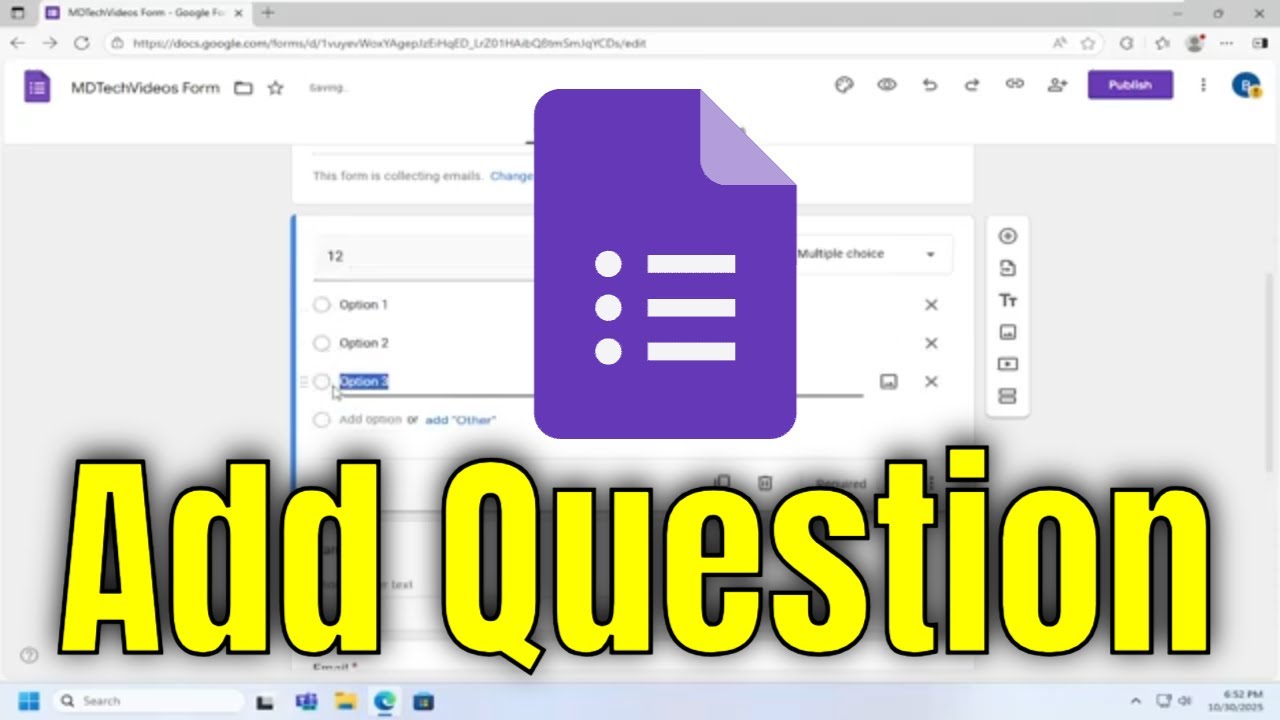 How To Add a Question on Google Form [Guide] - YouTube