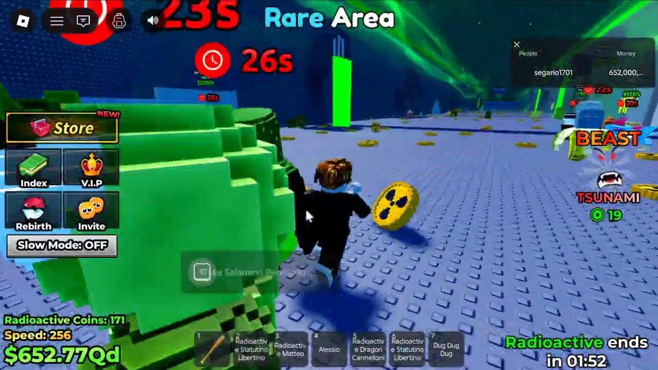 radioctive ивент (страдаю фигнёй) ;Escape Tsunami for Brainrots_