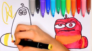 Red larva Oi Oi Oi Drawing Meme drawing How to Draw Red Larva, 4K Family Drawing, Satisfying video