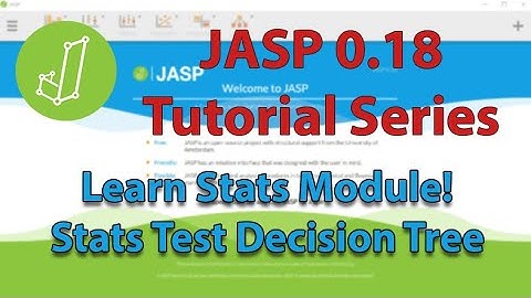 JASP Tutorial: Learn Stats Module STATS TEST DECISION TREE (Mini-Series)