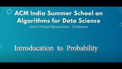 Introduction to Probability- Part 01 #swayamprabha #CH36SP