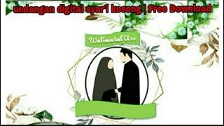 Wedding Invitation Syar'i|Undangan Digital syar'i Kosong tanpa teks untuk Muslimah,tema Hijau Putih