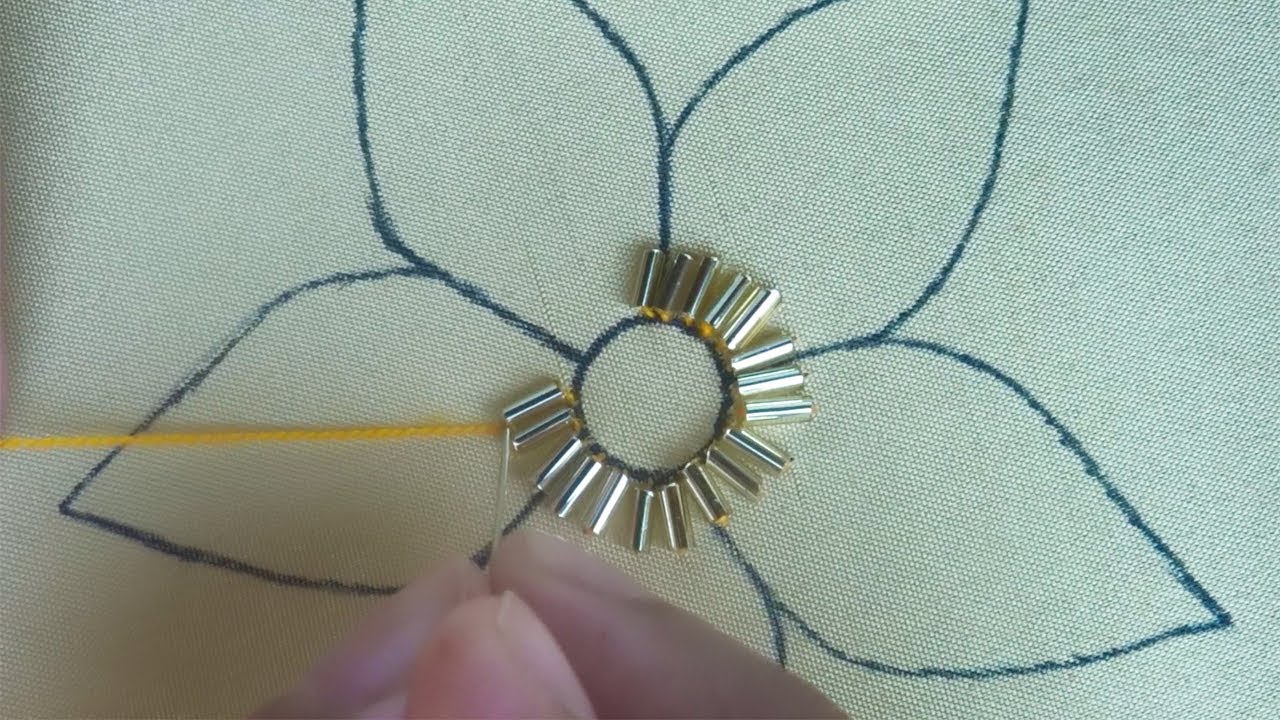 beaded embroidery flower for dress,easy beads work