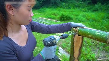 Building a Strong Bamboo Bridge Railing – Long Bamboo Bridge Across a Small River