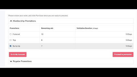 How the bump up ads work in classima / homlisit theme
