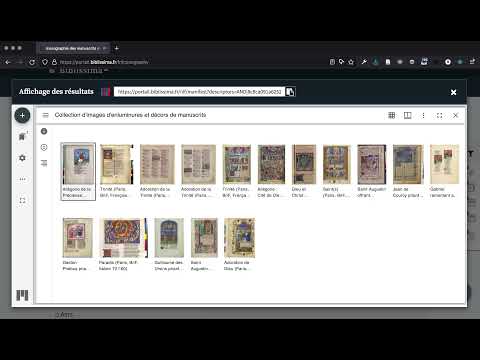 Démonstration de l'interface d'exploration de l'iconographie du Portail Biblissima