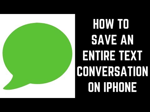 How to Save an Entire Text Conversation on iPhone