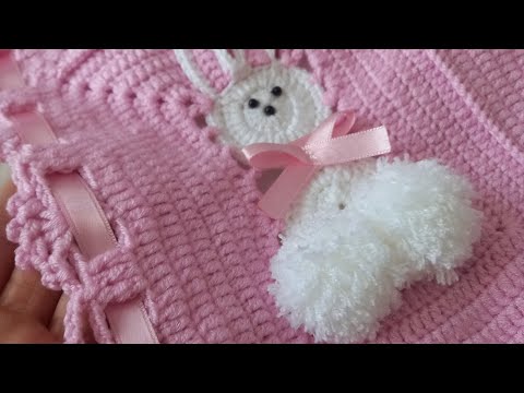 Tığ İşi Tavşanlı Bebek Battaniyesi Yapımı (2. Bölüm) ❇️ / Tığ İşi Kolay Battaniye /Motif Birleştirme