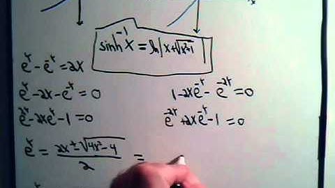 Inverse Hyperbolic Functions Example 1