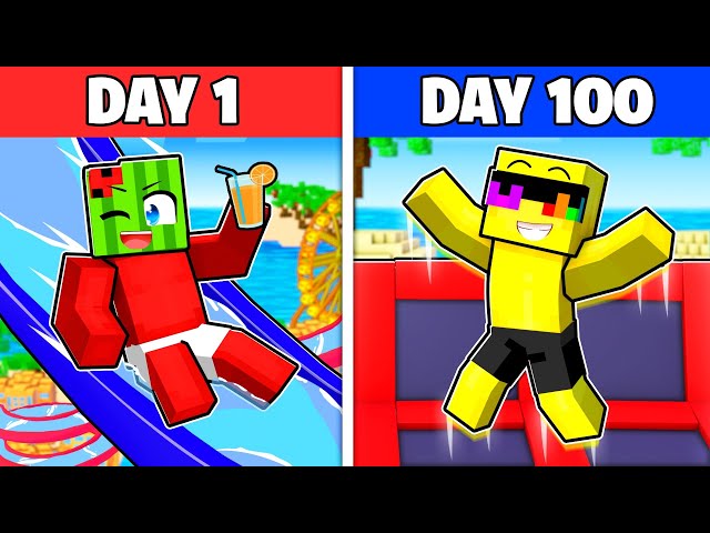 100 DAYS Of Summer VACATION In Minecraft! class=