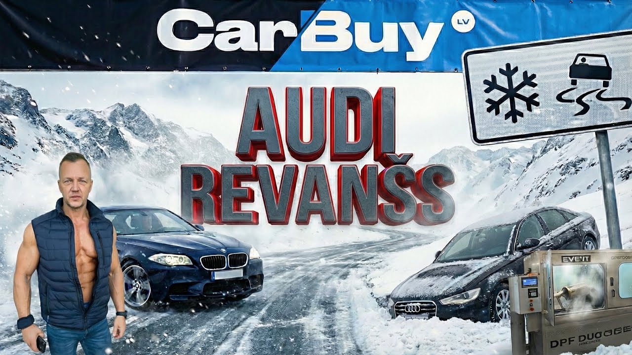 2-SĒRIJA - AUDI REVANŠS BMW / 0-100km/h / VEDAM BMW F10 MAZGĀT DPF FILTRU 