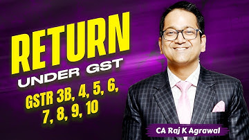 80. Return under GST | GSTR 3B, 4, 5, 6, 7, 8, 9, 10 | CA Raj K Agrawal