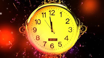 Happy New Year CLOCK 2019   Countdown Timer with Sound Effects + Voice 4K   YouTube