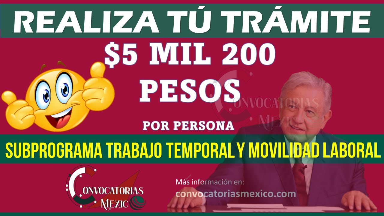 🔴 SOLICITA el apoyo de $5,200 MENSUALES del subprograma trabajo