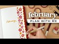 Plan with me  february 2024 bullet journal setup