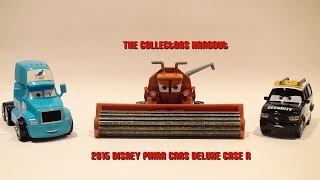 2015 Disney Pixar Cars Deluxe Case R Featuring Frank Grey Semi & Richard Clayton Kensington Mattel