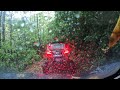 Leaving Sand Cave in a Downpour