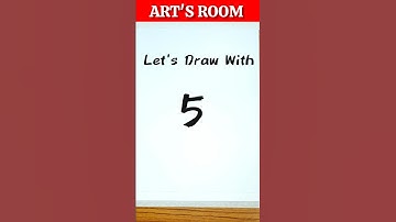 Easy Drawing With Number 5 | Hen Drawing With Number #shorts #youtubeshorts #drawing #artsroom