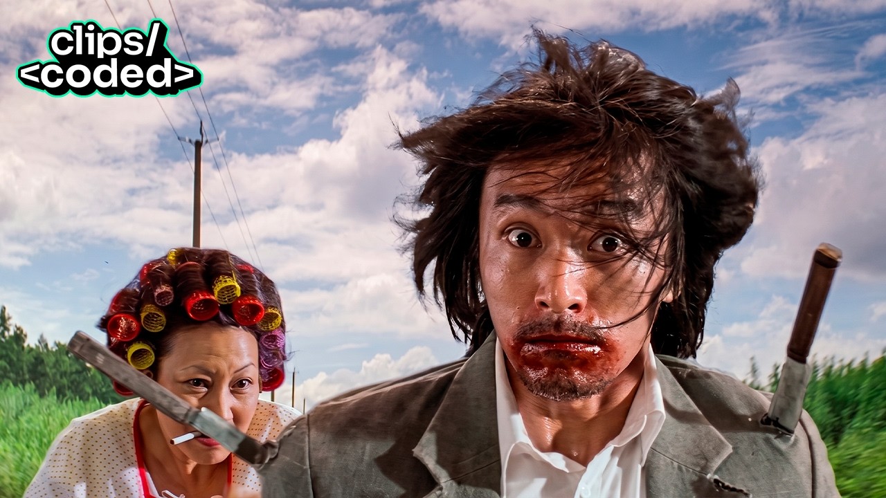 kung fu hustle (2004) - sing vs. the landlady: the cartoon chase