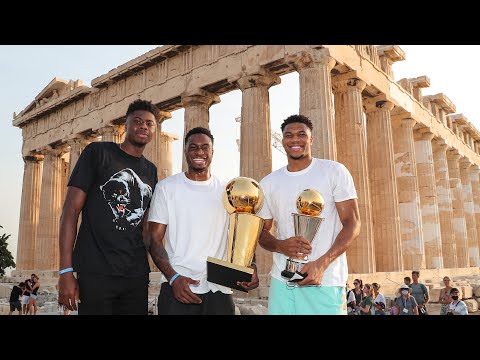 All-Access: Giannis & Thanasis Visit The Acropolis With Larry O'Brien Trophy