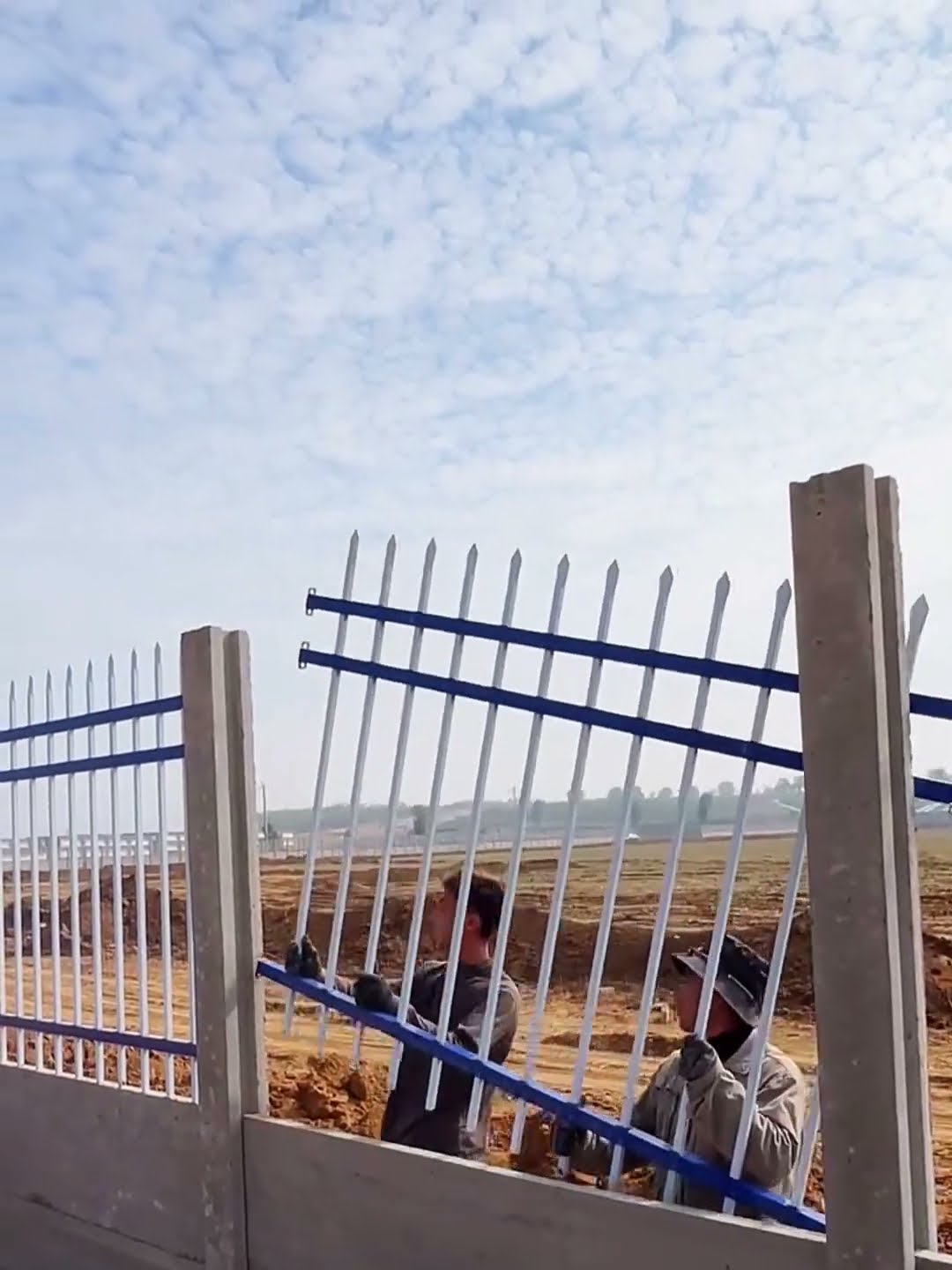 Concrete slab fence installation process- Good tools and machinery make work easy