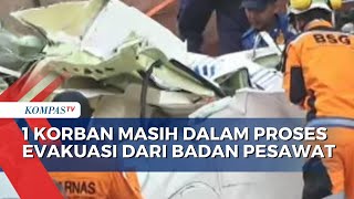 1 Korban Pesawat Latih Jatuh di Lapangan Sunburst Tangsel Masih Proses Evakuasi