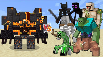 NETHERITE MONSTROSITY vs MUTANT CREATURES - Netherite Monstrosity vs Mutant Mobs